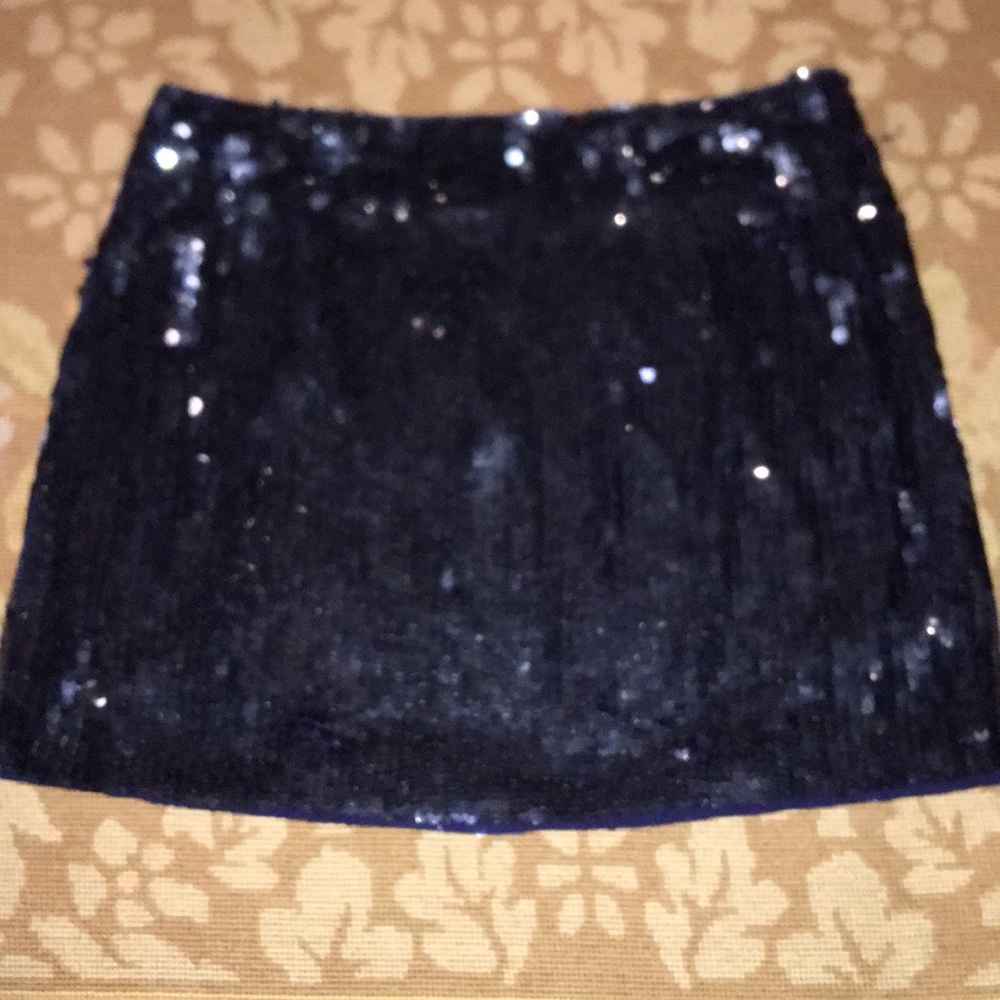 Sequin navy blue mini